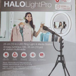 10” led ring light, tripod, smartphone holder, microphone & flexible mount